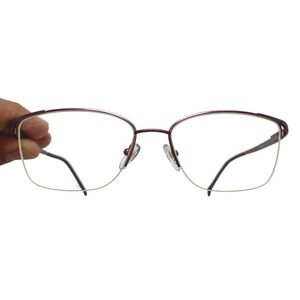 Stepper SI-50210 F038 Titanium Eyeglasses Frames Burgundy 52-16-135 Semi-Rimless